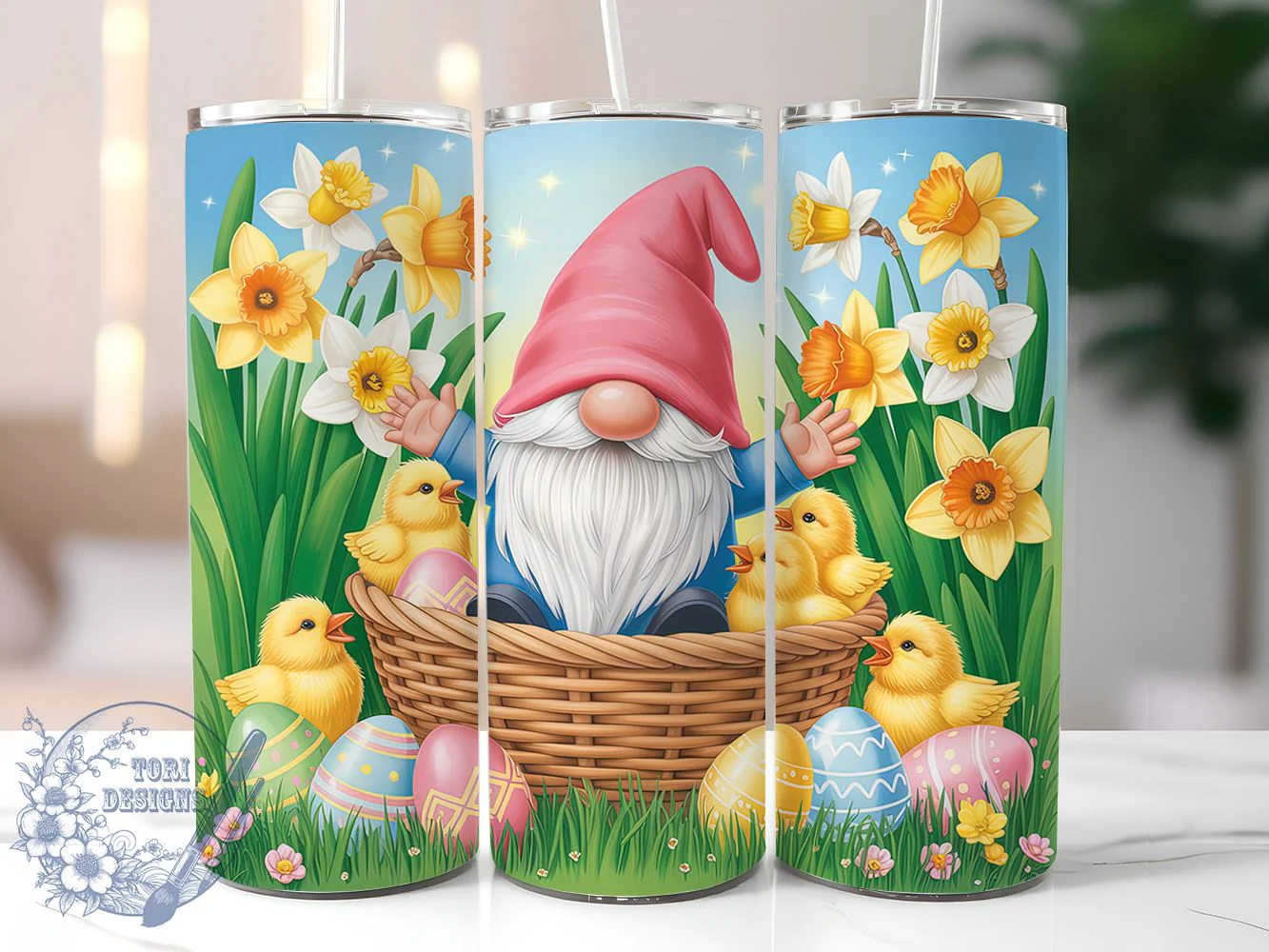 Happy Easter Gnome Chick Tumbler, Happy Easter Tumbler, Stylish 20oz Wrap, Sublimation Design, Trendy Gift Idea, Cute Gnome Wrap, Festive Easter Chick Tumbler