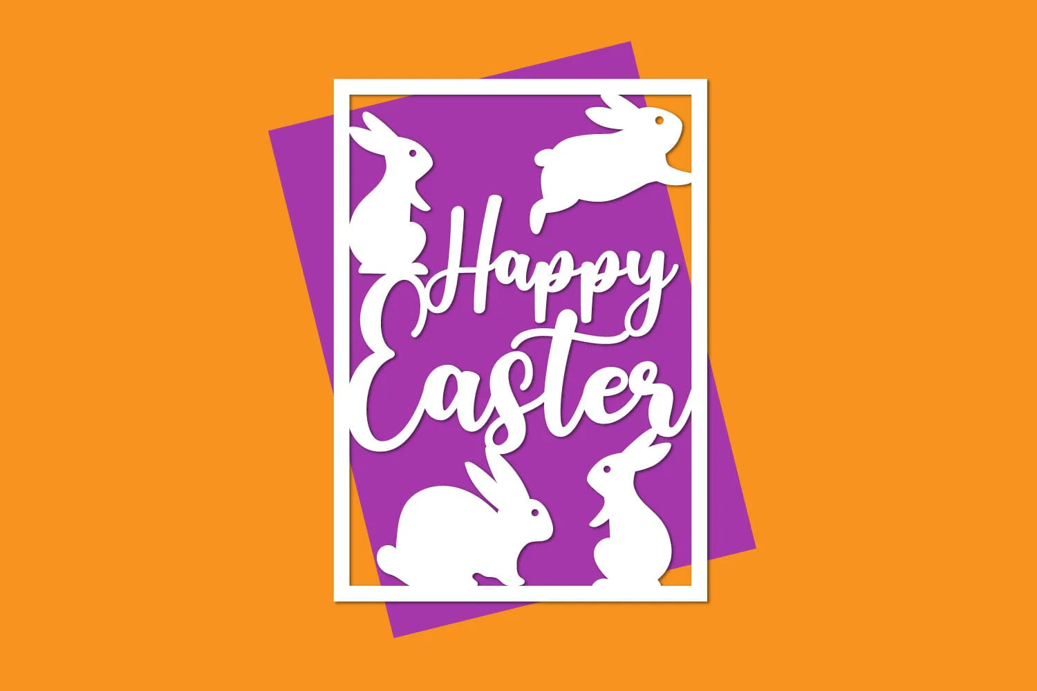 Happy Easter Papercut, Easter Card