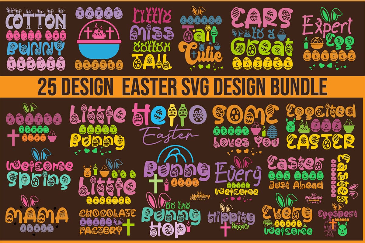 Happy Easter SVG Bundle, Easter SVG, Digital Files - Image 2