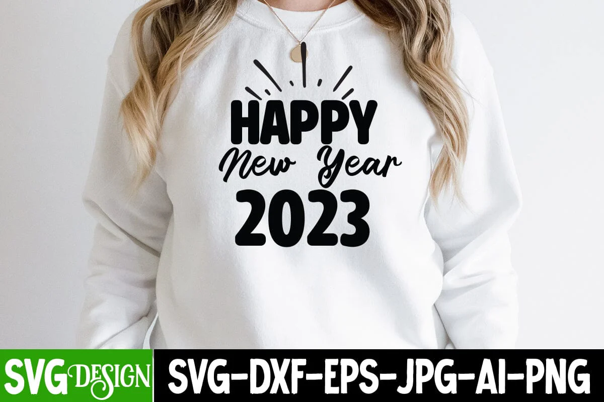 Happy New Year 2023 SVG Cut File, Happy New Year SVG Cut File - Image 3