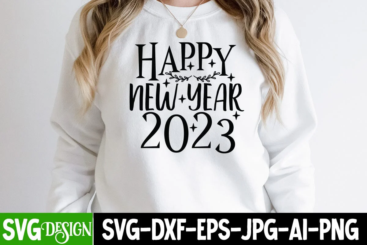 Happy New Year 2023 SVg Cute File - Image 2