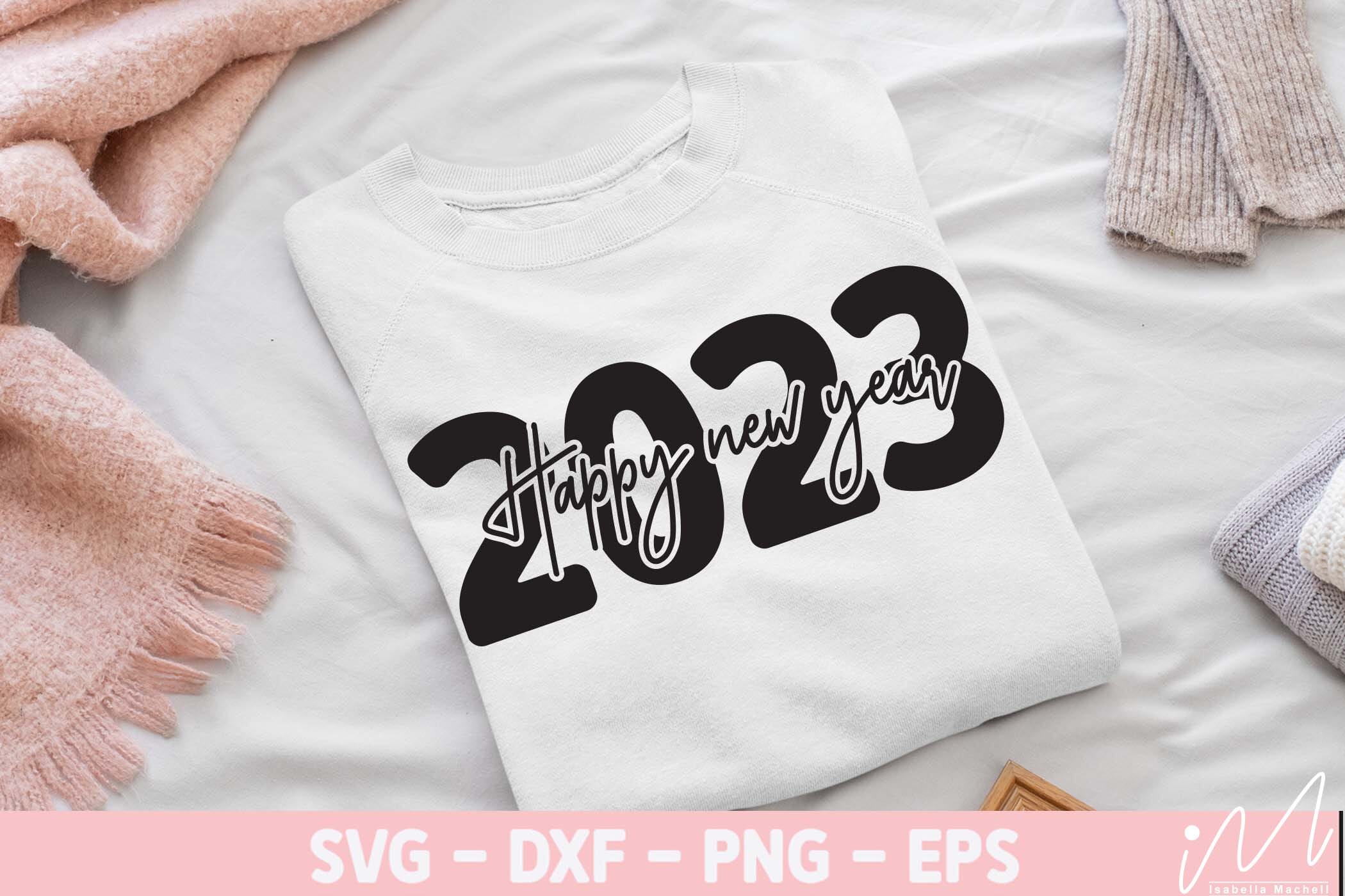 Happy new year 2023 svg, New year t shirt svg, Funny New year cut files, New year gift shirt svg, Hello 2023, Digital files - Image 3
