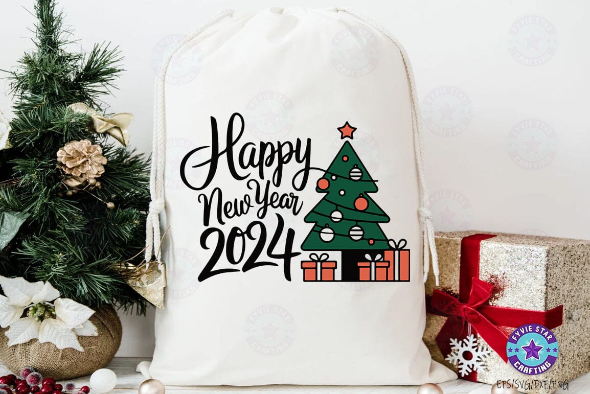 Happy new year 2024, Christmas SVG Design, Christmas Holidays T-shirt - Image 3