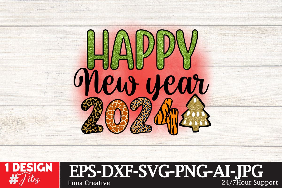 Happy New Year 2024 Sublimation PNG ,Happy NEw Year Sublimation Design,New Year SVG Cut File,HAppy New Year Sublimation Bundle,New Year T-shirt Design,New Year Qutes,New Year Clip Art,New Year Sublimation PNG Bundle - Image 5