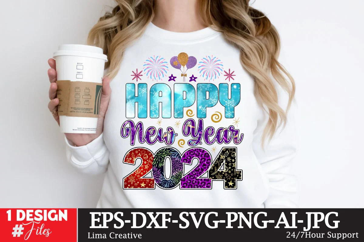Happy New Year 2024 Sublimation PNG ,Happy NEw Year Sublimation Design,New Year SVG Cut File,HAppy New Year Sublimation Bundle,New Year T-shirt Design,New Year Qutes,New Year Clip Art,New Year Sublimation PNG Bundle