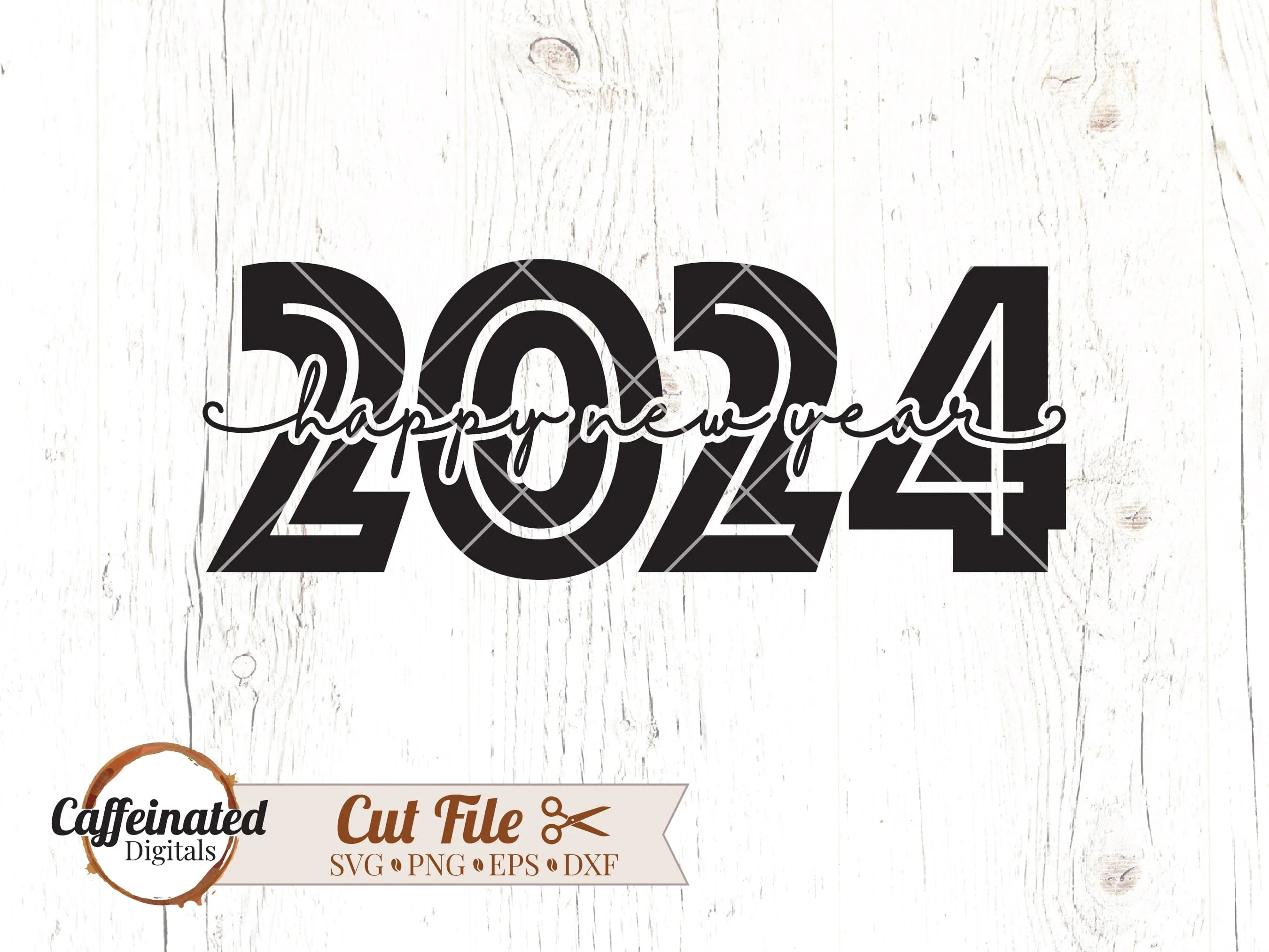 Happy New Year 2024 svg - Image 3