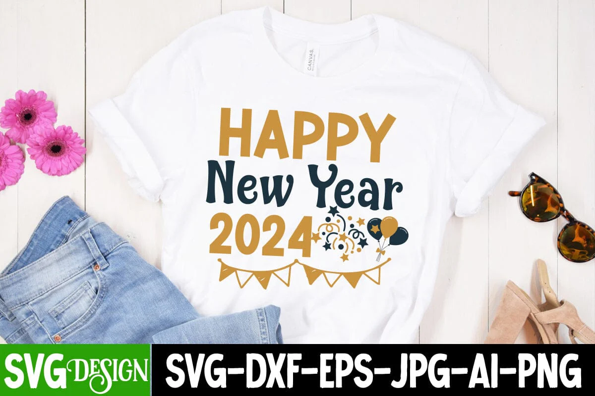 Happy New Year 2024 SVG Cut File ,Happy New Year 2024 SVG Design,Happy New Year 2024 Sublimation Design PNG, New Year 2024 SVG Cut File, 2024 New Year SVG bundle,New Year SVG Design 2024 - Image 3