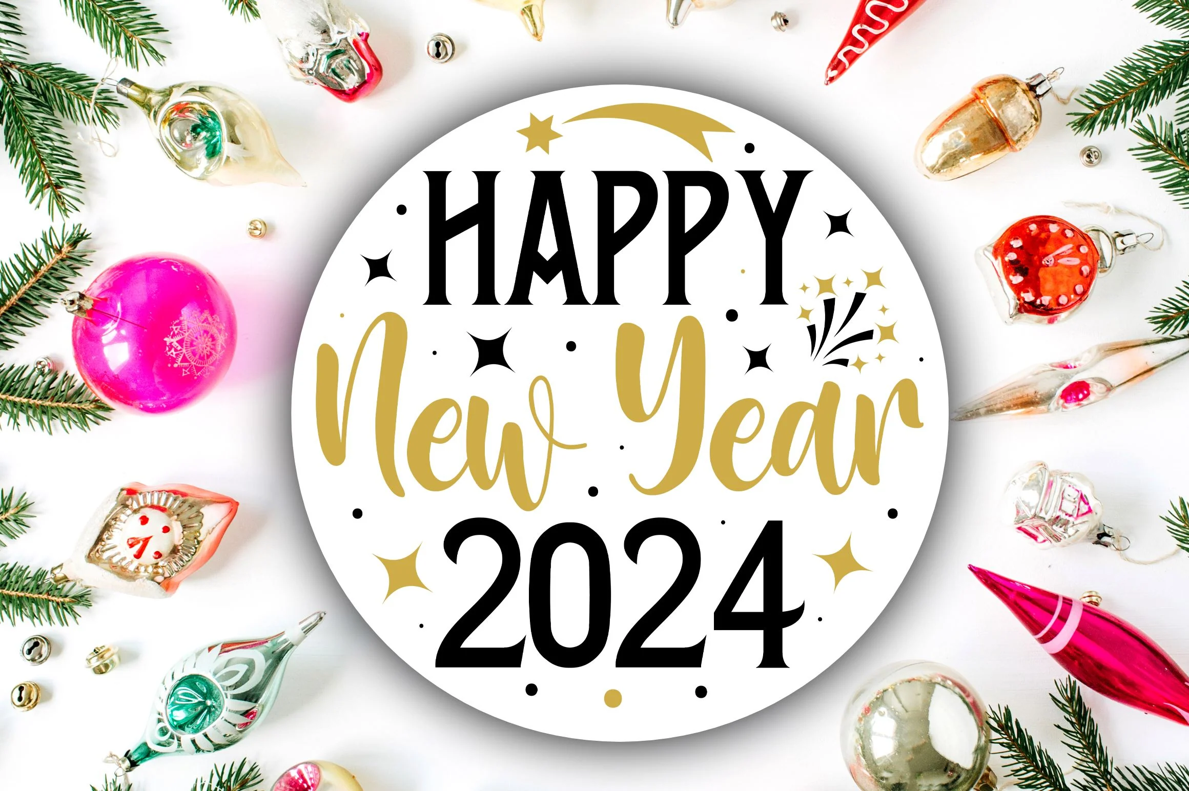 Happy new year 2024 svg design - Image 3