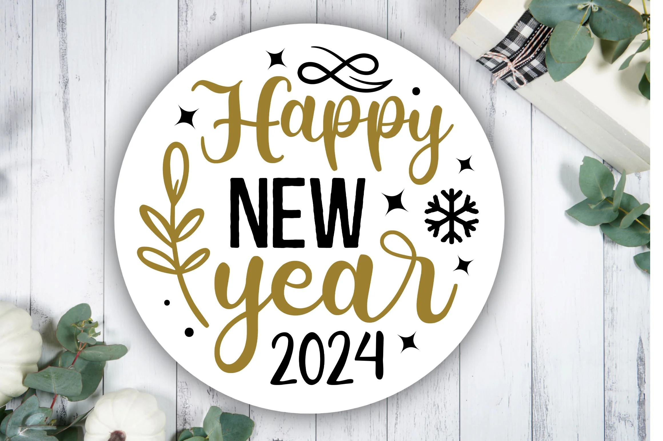 Happy new year 2024 Svg Design - Image 3