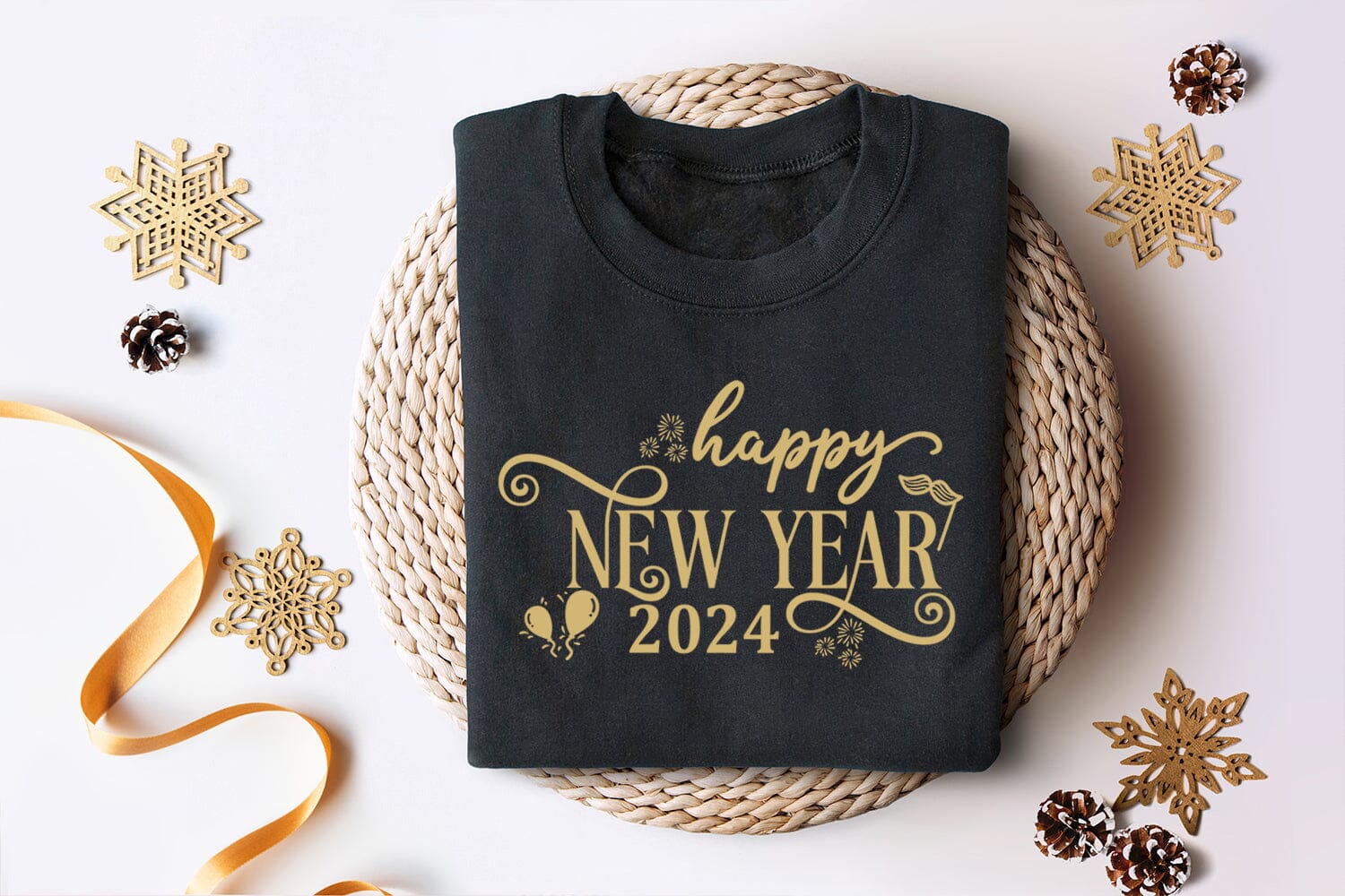 Happy New Year 2024 SVG PNG I New Year Cut Files 2024 - Image 2
