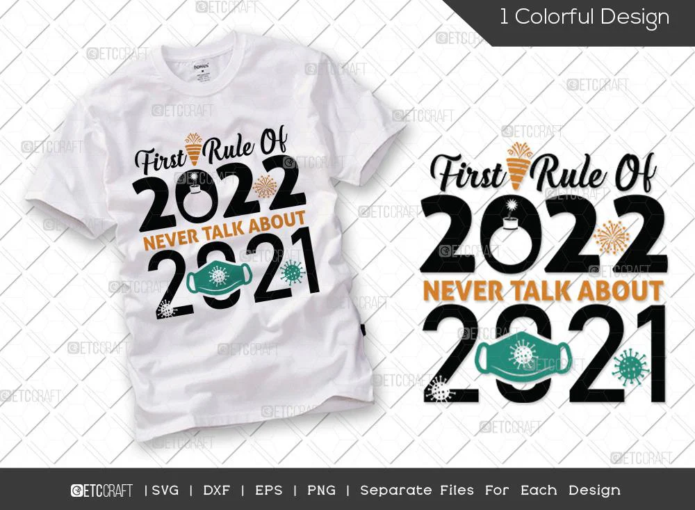 Happy New Year Bundle Vol-03 | I Survived 2021 Svg | Quarantine New Year Crew Svg | 2021 Very Bad Would Not Recommend Svg | Goodbye 2021 Hello 2022 Svg | Happy New Year Quote Design - Image 3