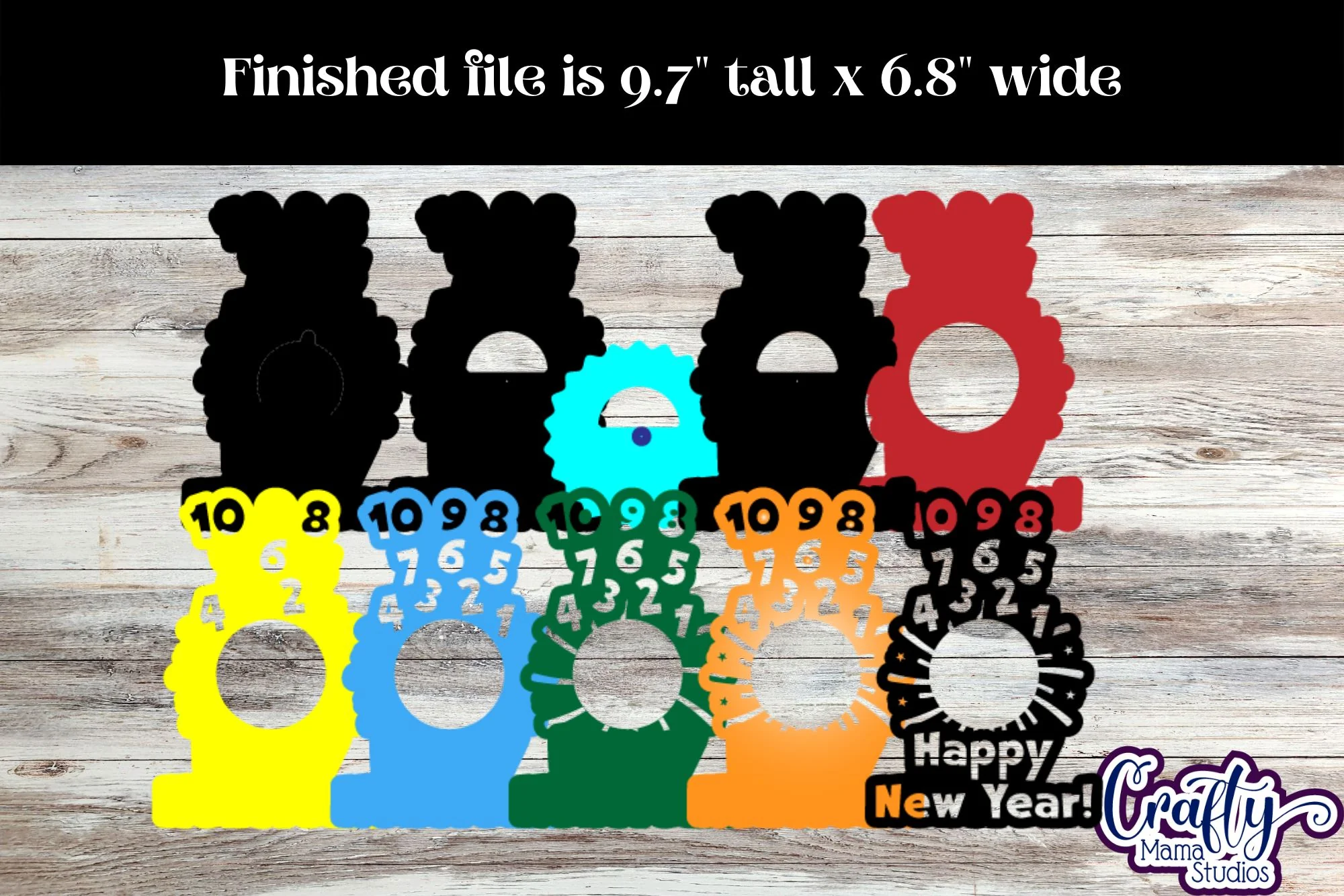 Happy New Year Candy Dome Holder, 2023 Candy Ornament Svg - Image 3