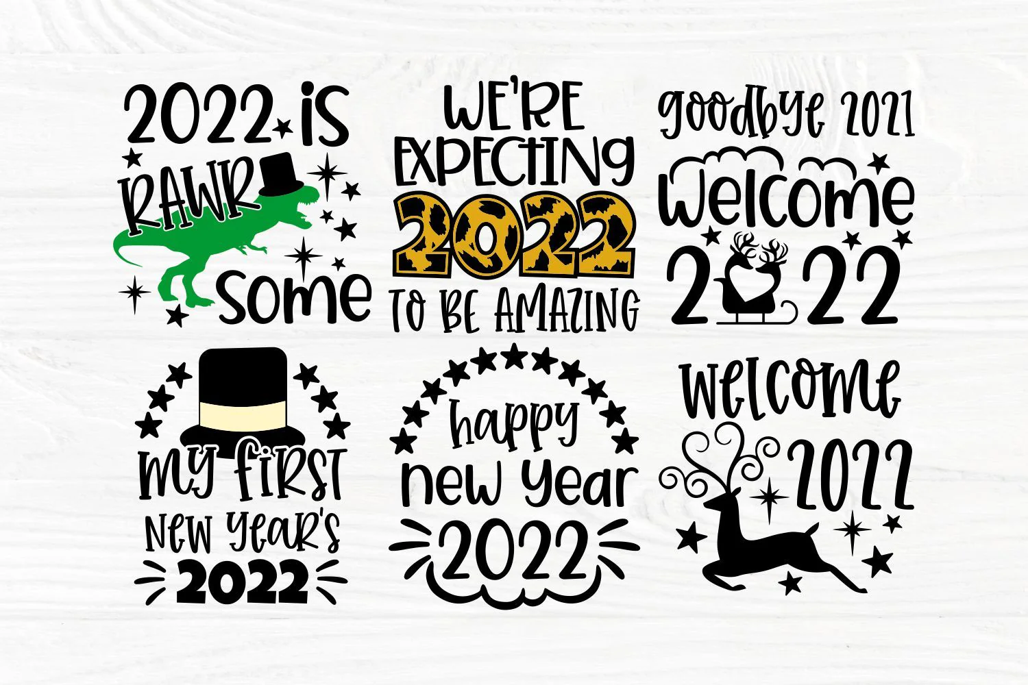 Happy New Year SVG Bundle, Hello 2022 Svg Cut File - Image 4