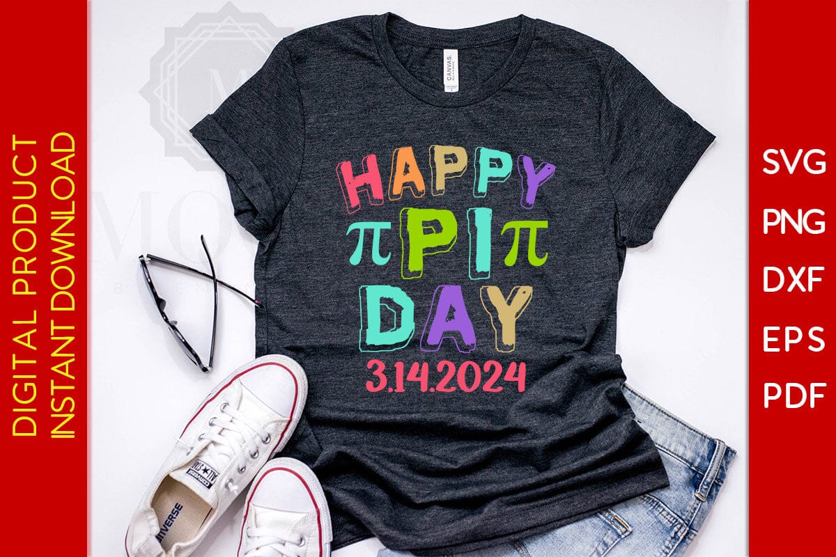 HAPPY Pi Day 3.14.2024 SVG PNG PDF Cut File - Image 3