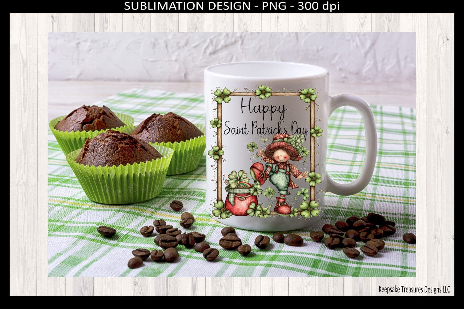Happy St Patrick’s Day Leprechaun Sublimation PNG, Whimsical St Patricks Day Design, Cute Irish leprechaun - Image 5