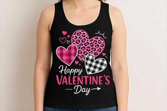 Happy Valentine’s Day PNG | Cute Hearts Sublimation Design - Image 3