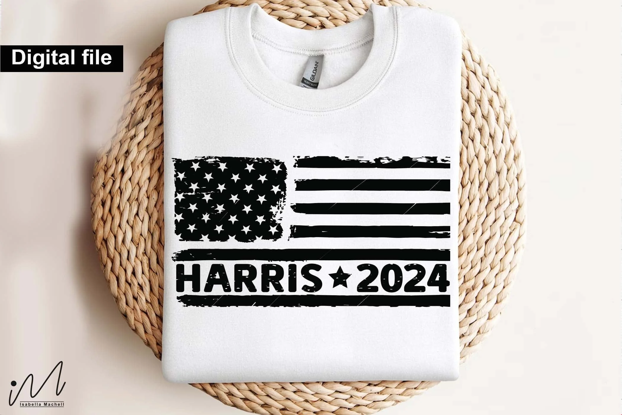 Harris 2024 t shirt svg, USA flag svg,  I'm voting Kamala,Kamala Harris 2024,Democratic t shirt,Kamala Harris svg,Gift for Her,Kamala Harris t shirt,Madam President - Image 4