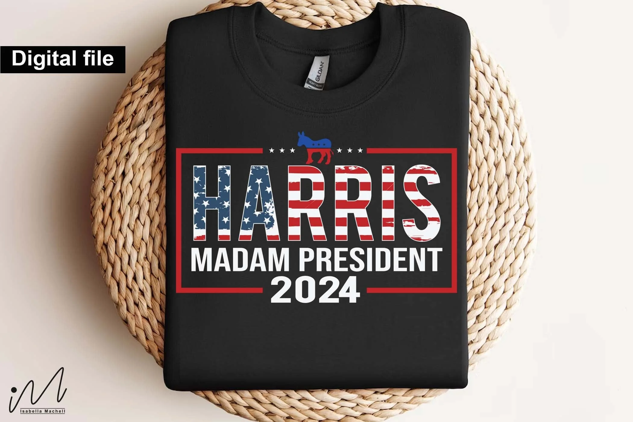 Harris madam president 2024 svg,  I'm voting Kamala,Kamala Harris 2024,Democratic t shirt,Kamala Harris svg,Gift for Her,Kamala Harris t shirt,Madam President - Image 3