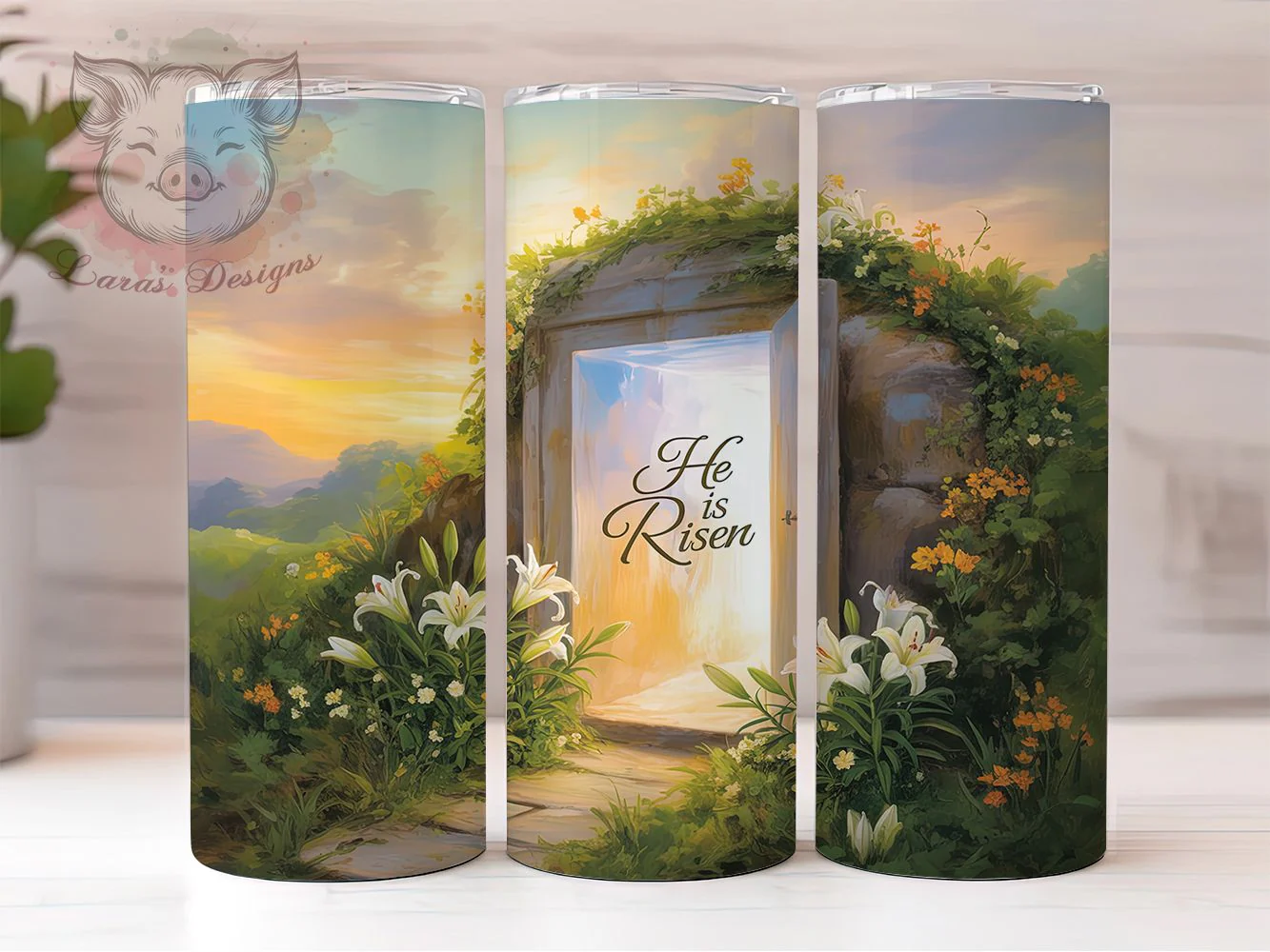 He Is Risen Faith Cross Tumbler, Easter Christian Tumbler, Stylish 20oz Wrap, Sublimation Design, Trendy Gift Idea, Faith Cross Wrap, Inspirational Easter Tumbler