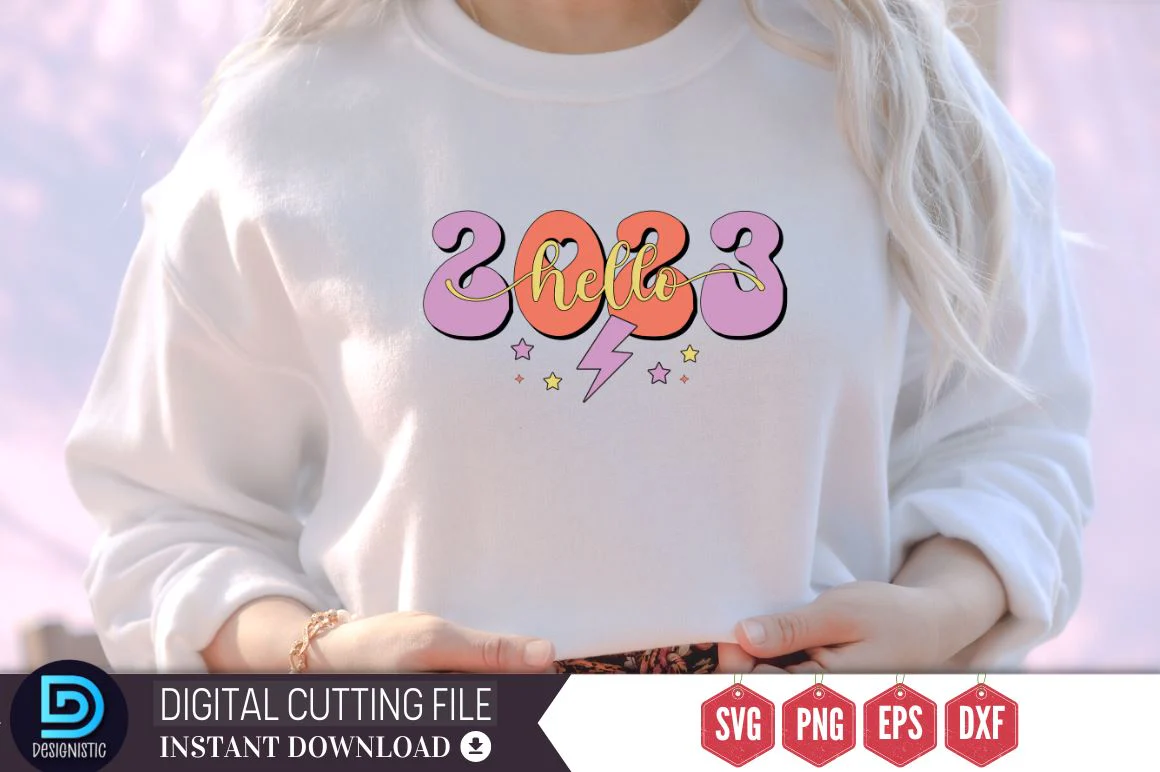 hello 2023 SVG - Image 3