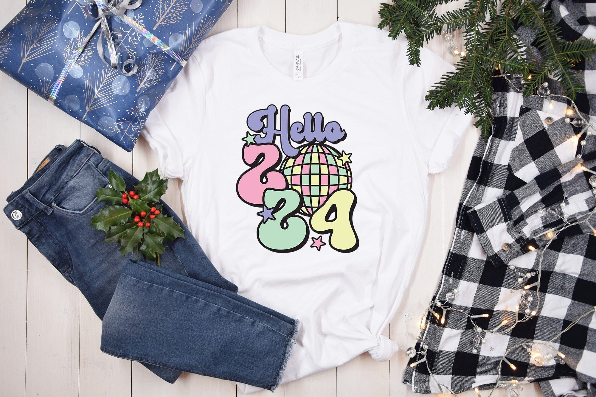 Hello 2024 - Retro New Year Sublimation - Image 3
