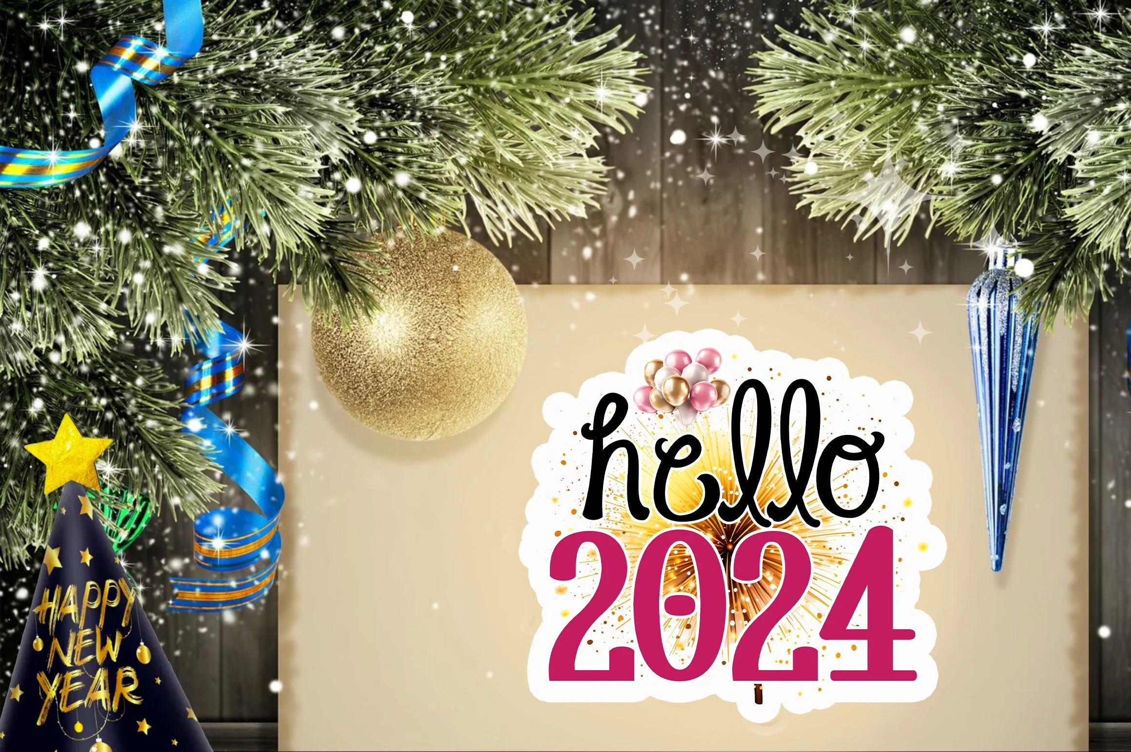 Hello 2024 Sticker Design - Image 2