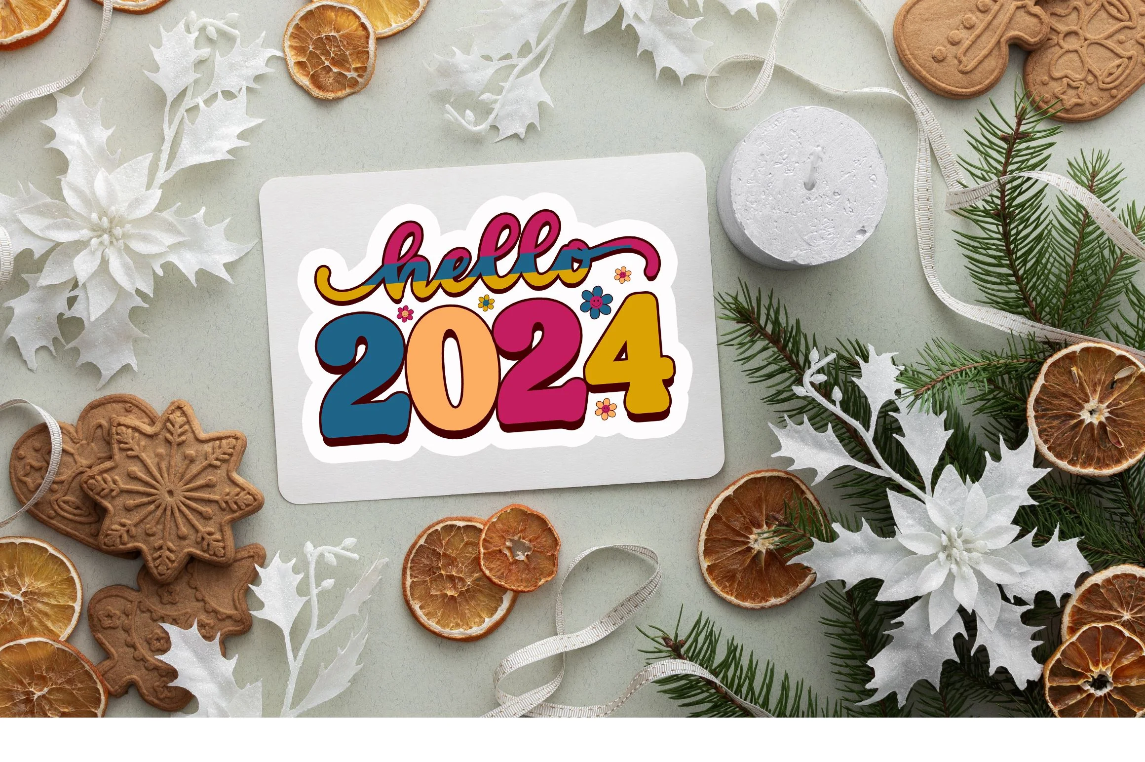 Hello 2024 Sticker Design - Image 3