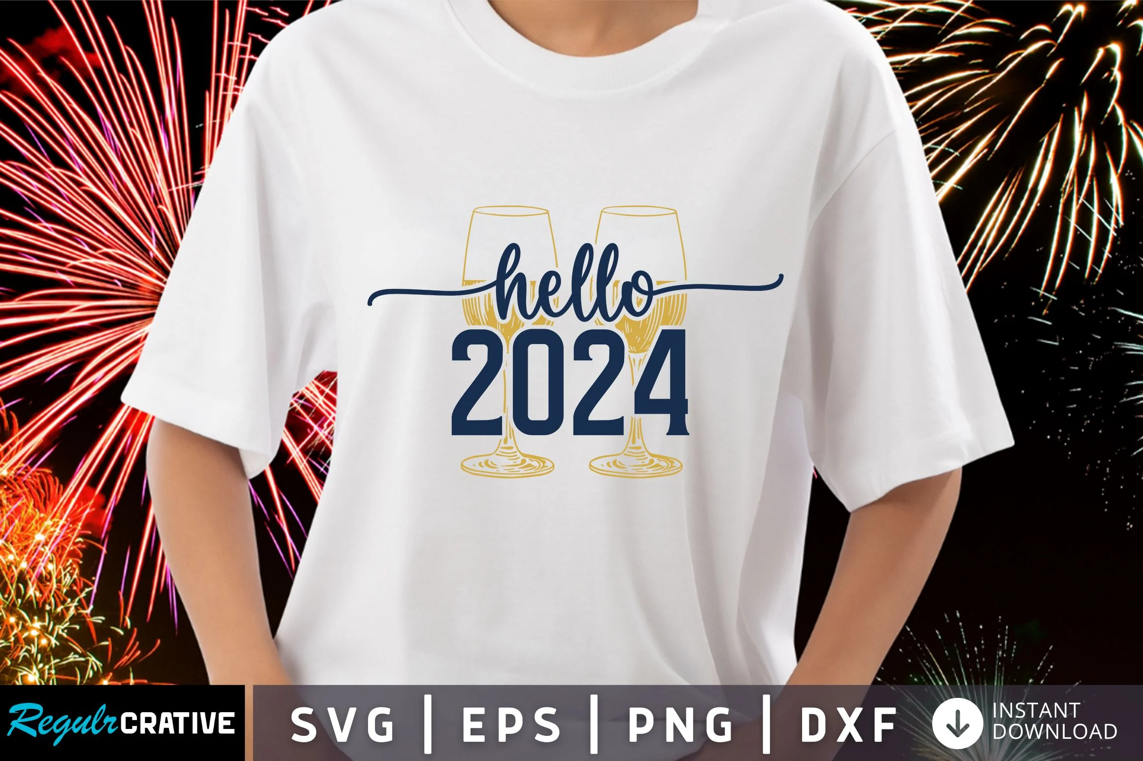 Hello 2024 svg design