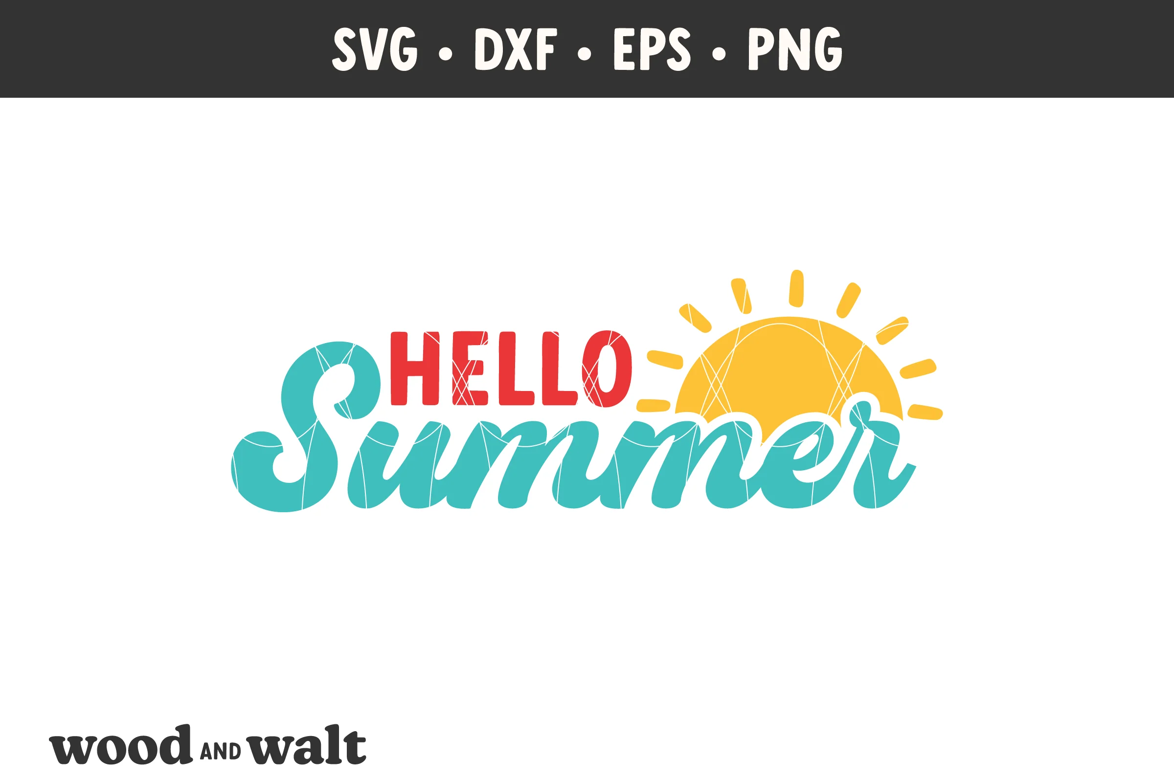 Hello Summer SVG | Summer Sign Design - Image 2