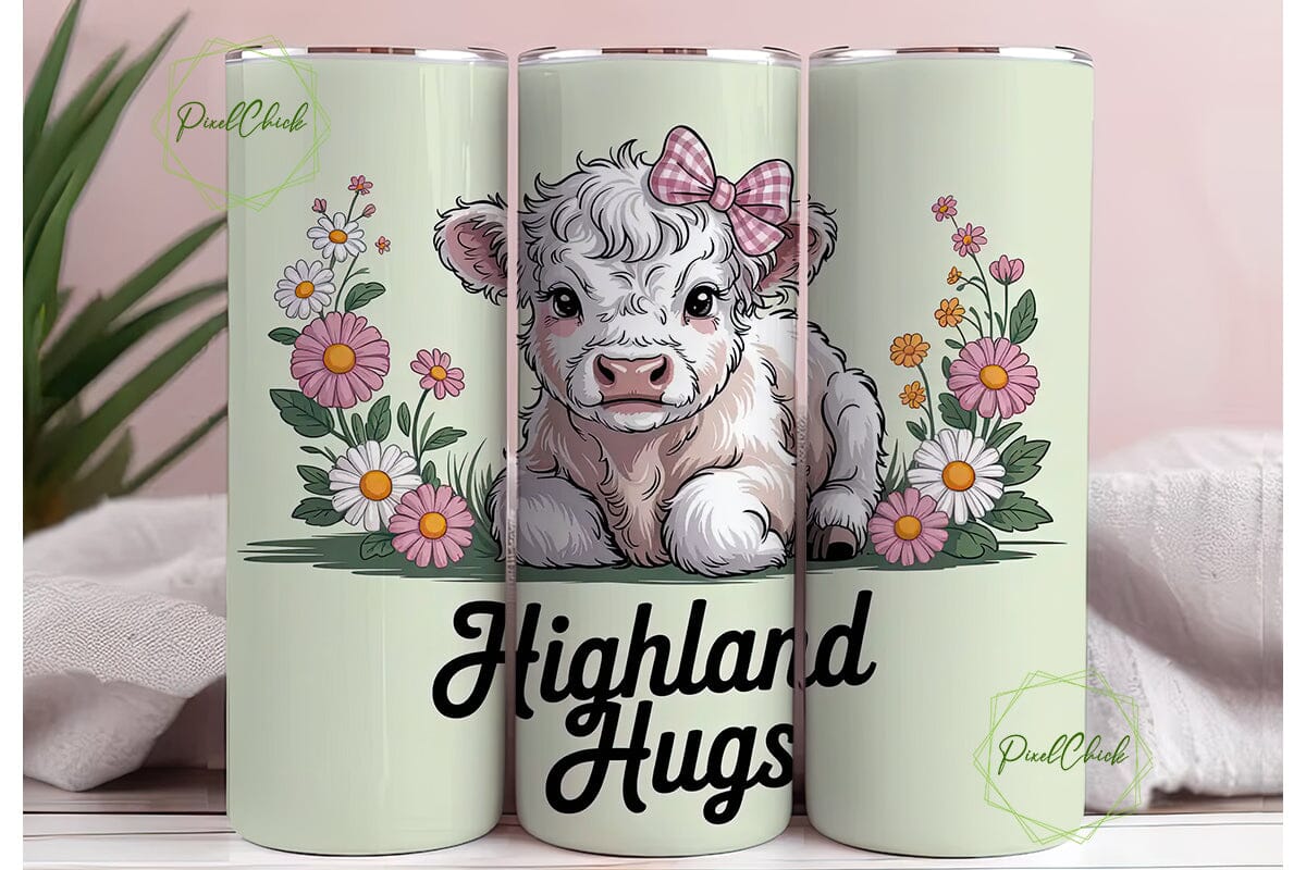 Highland Cow Calf Tumbler Wrap - Image 3