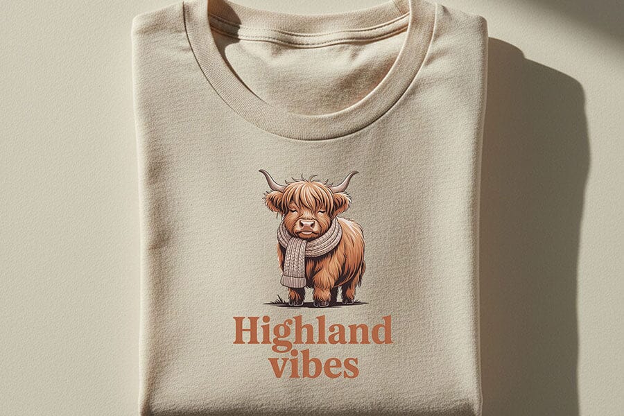 Highland Cow Png Bundle, 5 Highland Cow Sublimation Designs, Cozy Farmhouse Cow Collection, Western Boutique Shirt Graphic, Fall Cow Png Set - Image 8
