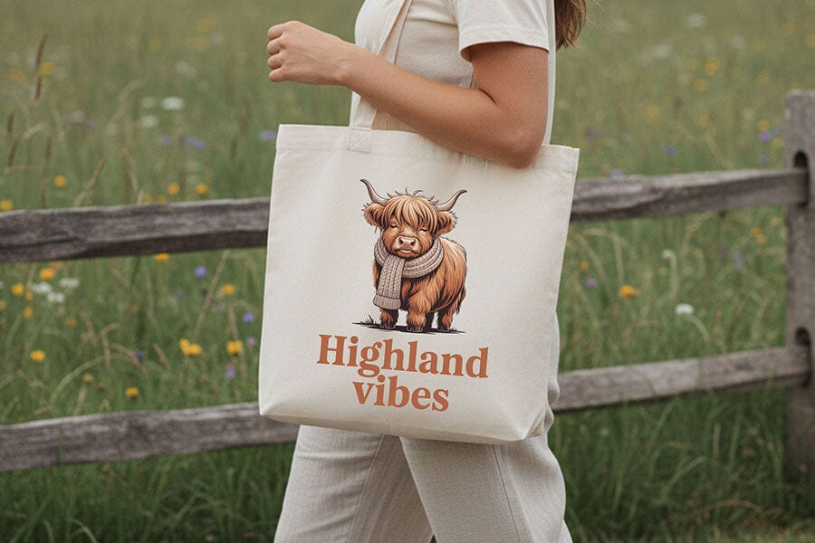 Highland Vibes Png, Highland Cow Png Design, Cozy Western Cow Graphic, Farmhouse Aesthetic Sublimation File, Country Boutique Shirt Design - Image 2