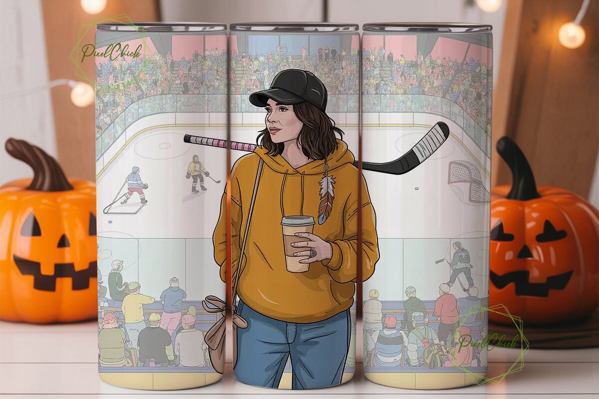 Hockey Girl Coffee Lover 20oz Tumbler - Image 2