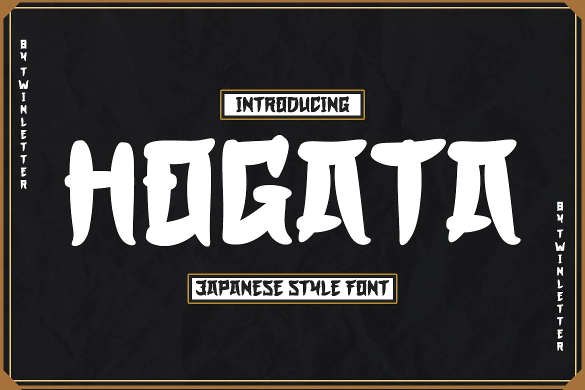 HOGATA - Japanese style font
