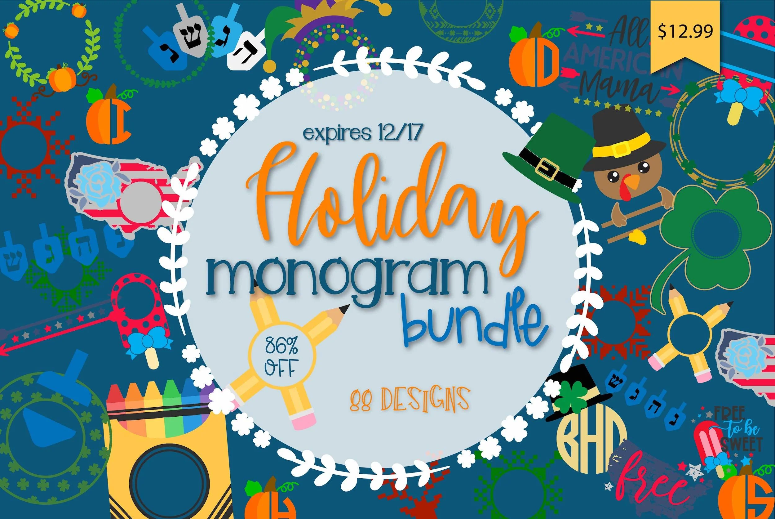 All Holiday Monogram Bundle
