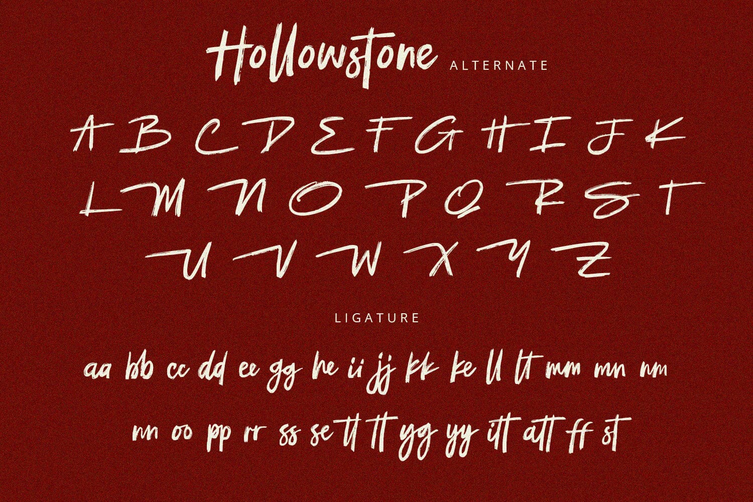 Hollowstone - Brush Font - Image 6