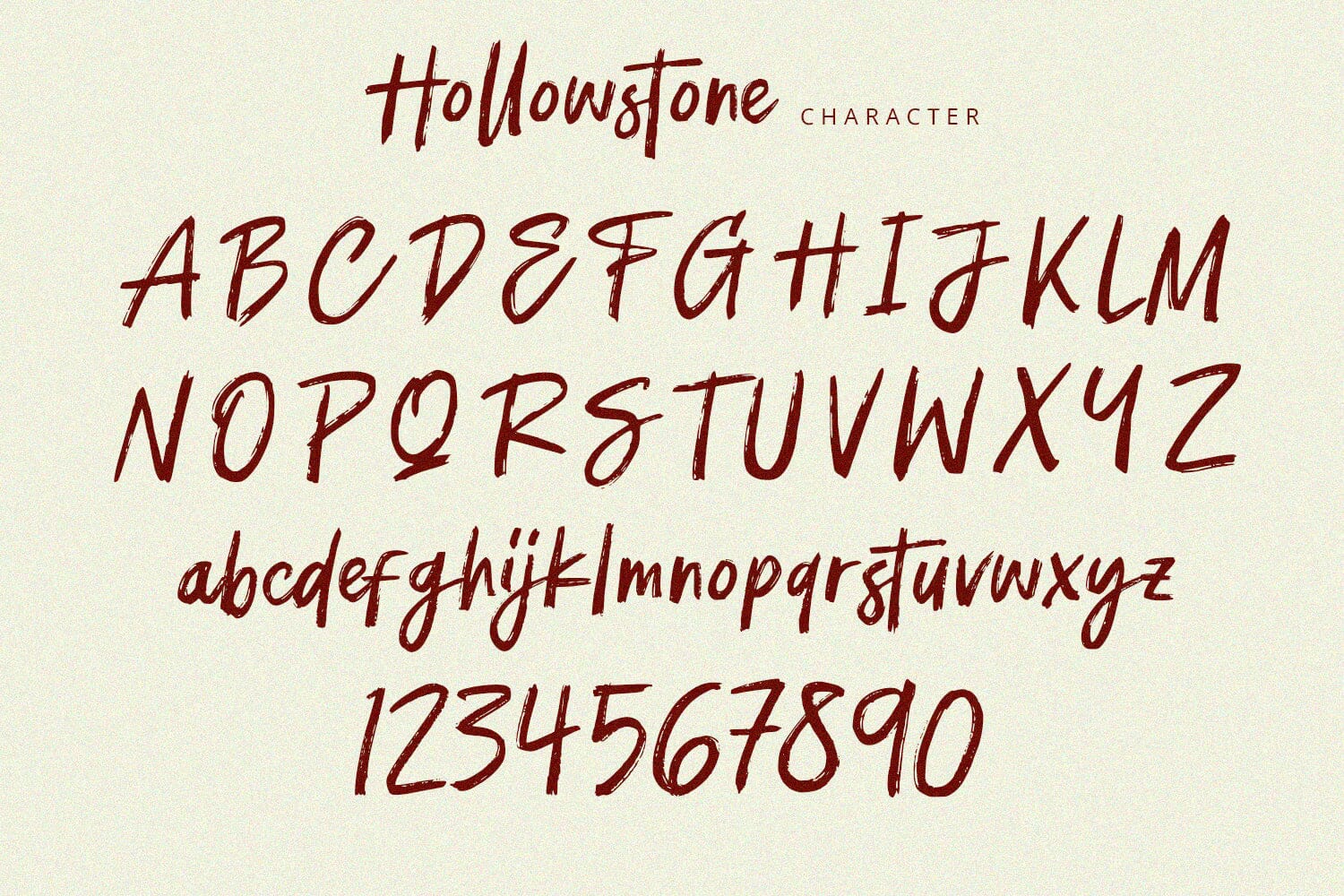 Hollowstone - Brush Font - Image 8