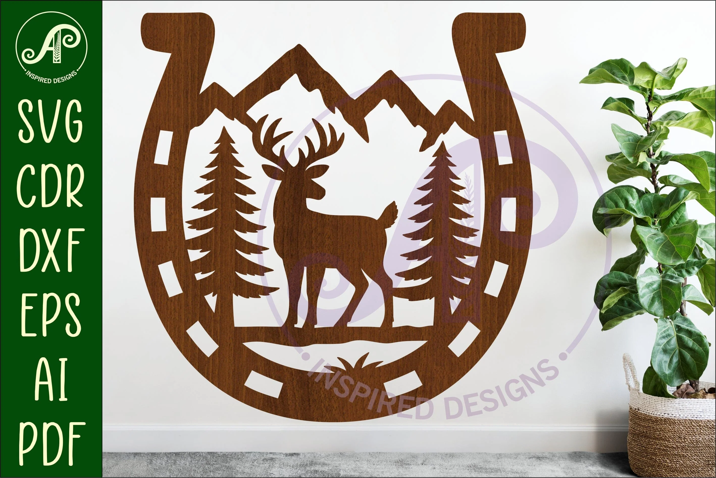 Horse Shoe Deer animal wall sign