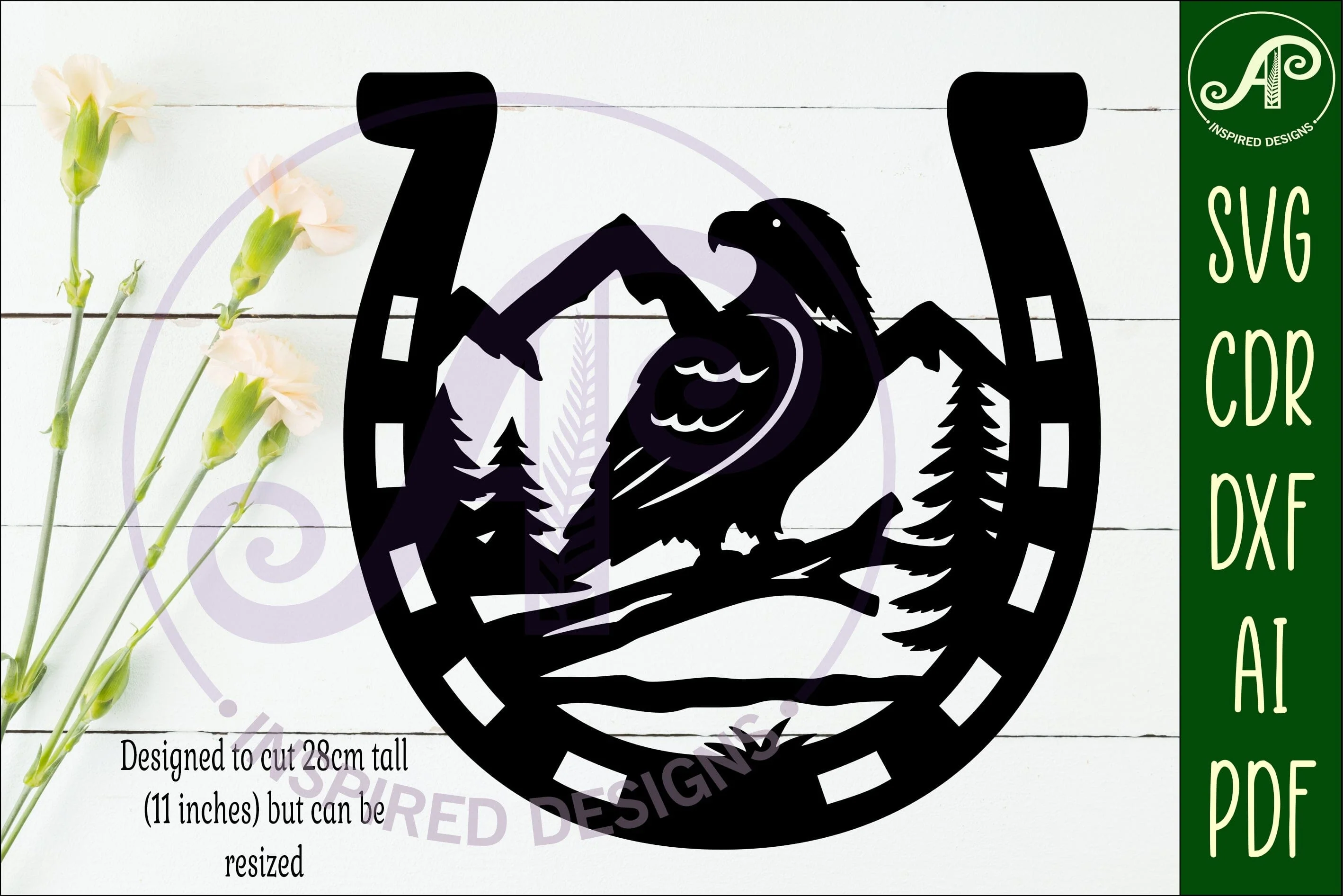 Horse Shoe Eagle animal wall sign - Image 2