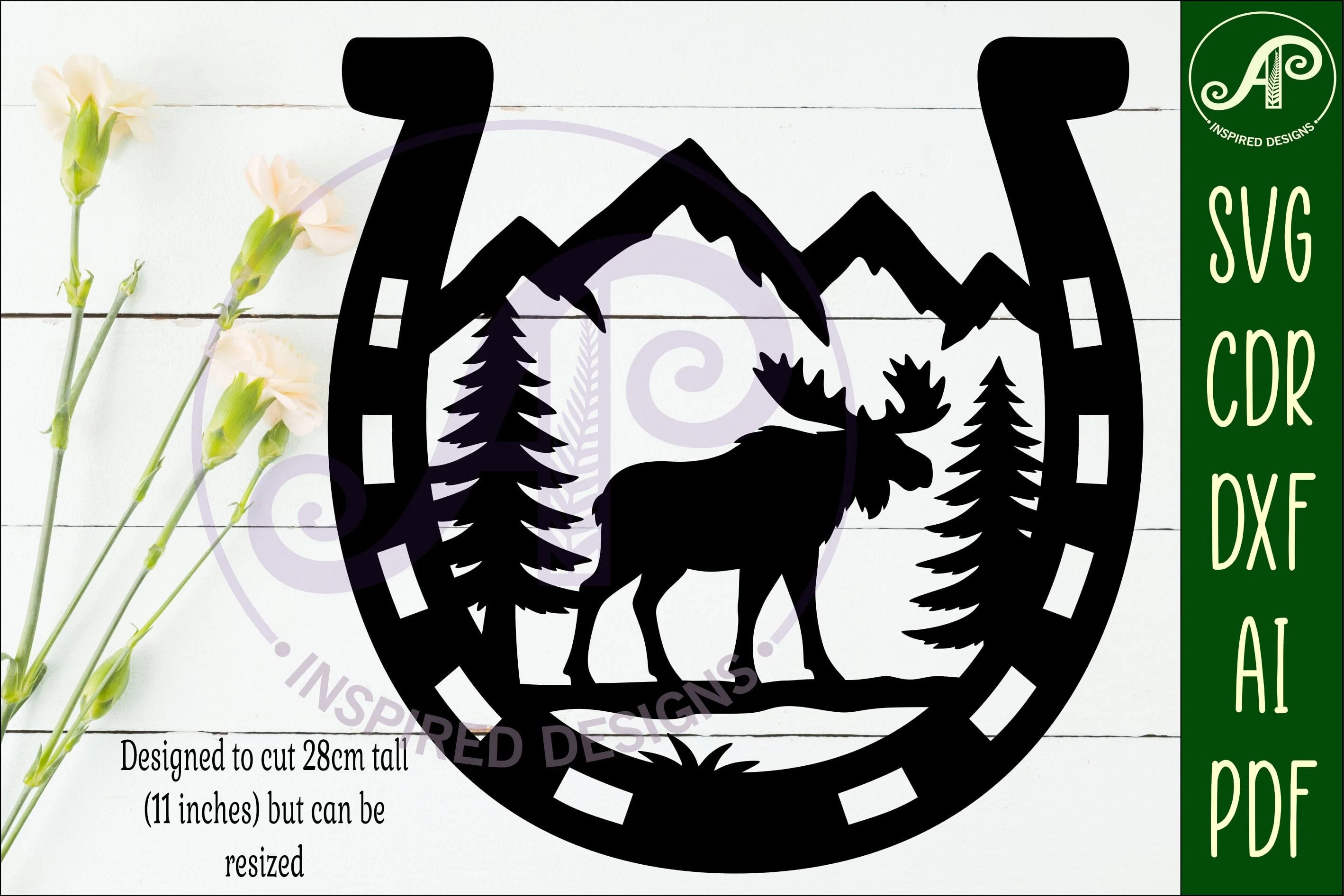 Horse Shoe Moose animal wall sign - Image 2