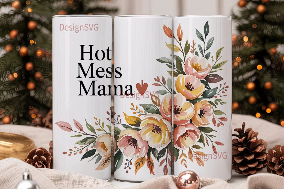 Hot Mess Mama 20oz Tumbler Wrap - Image 2