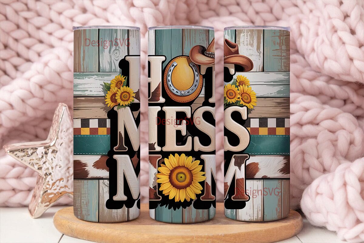 Hot Mess Mom 20oz Tumbler Wrap