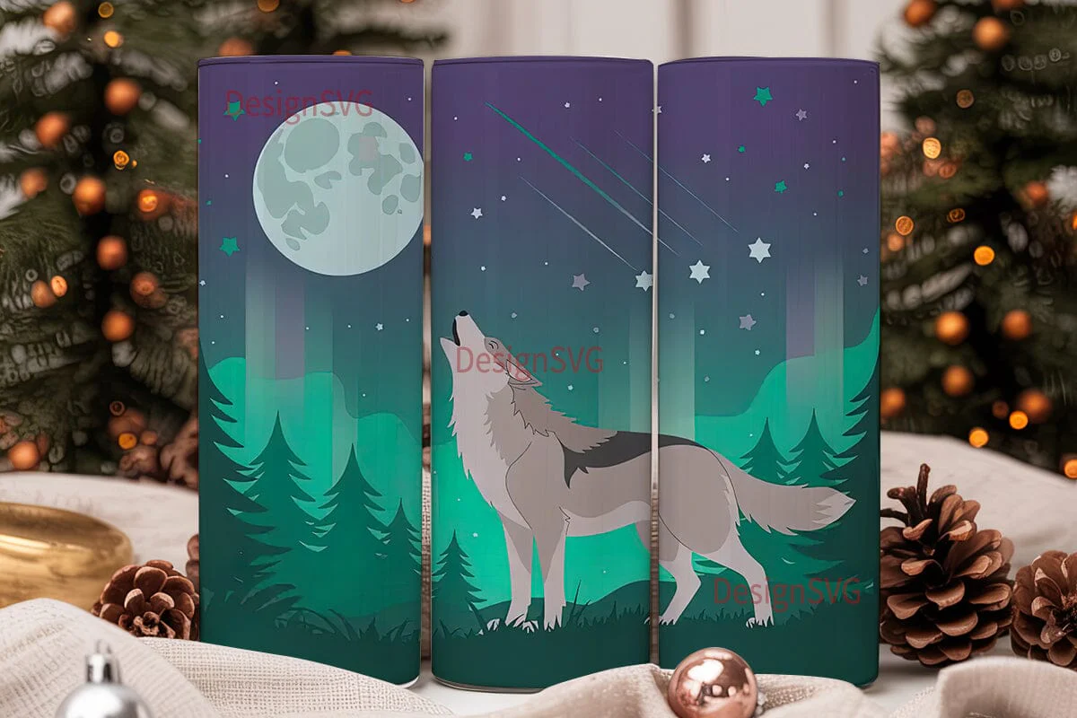 Howling Wolf 20oz Tumbler Wrap - Image 2