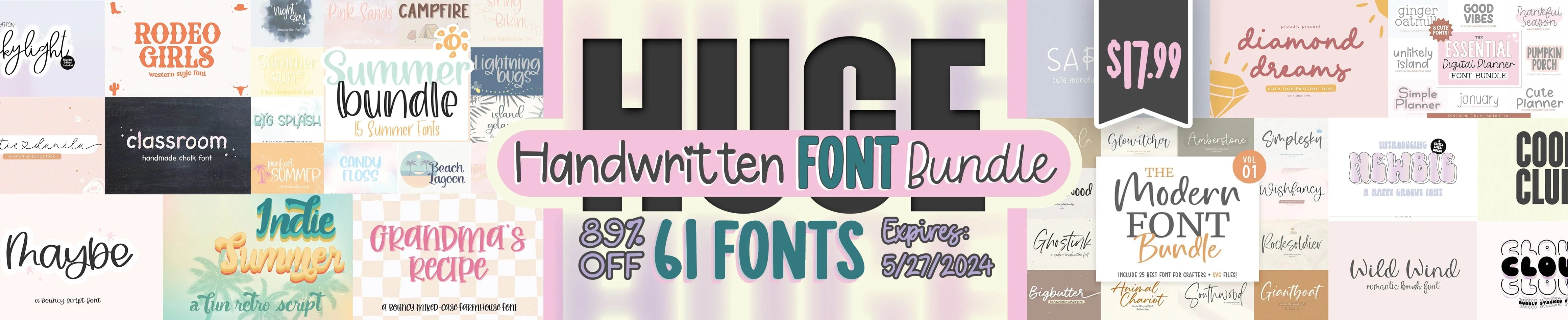 Huge Handwritten Font Bundle - Image 2