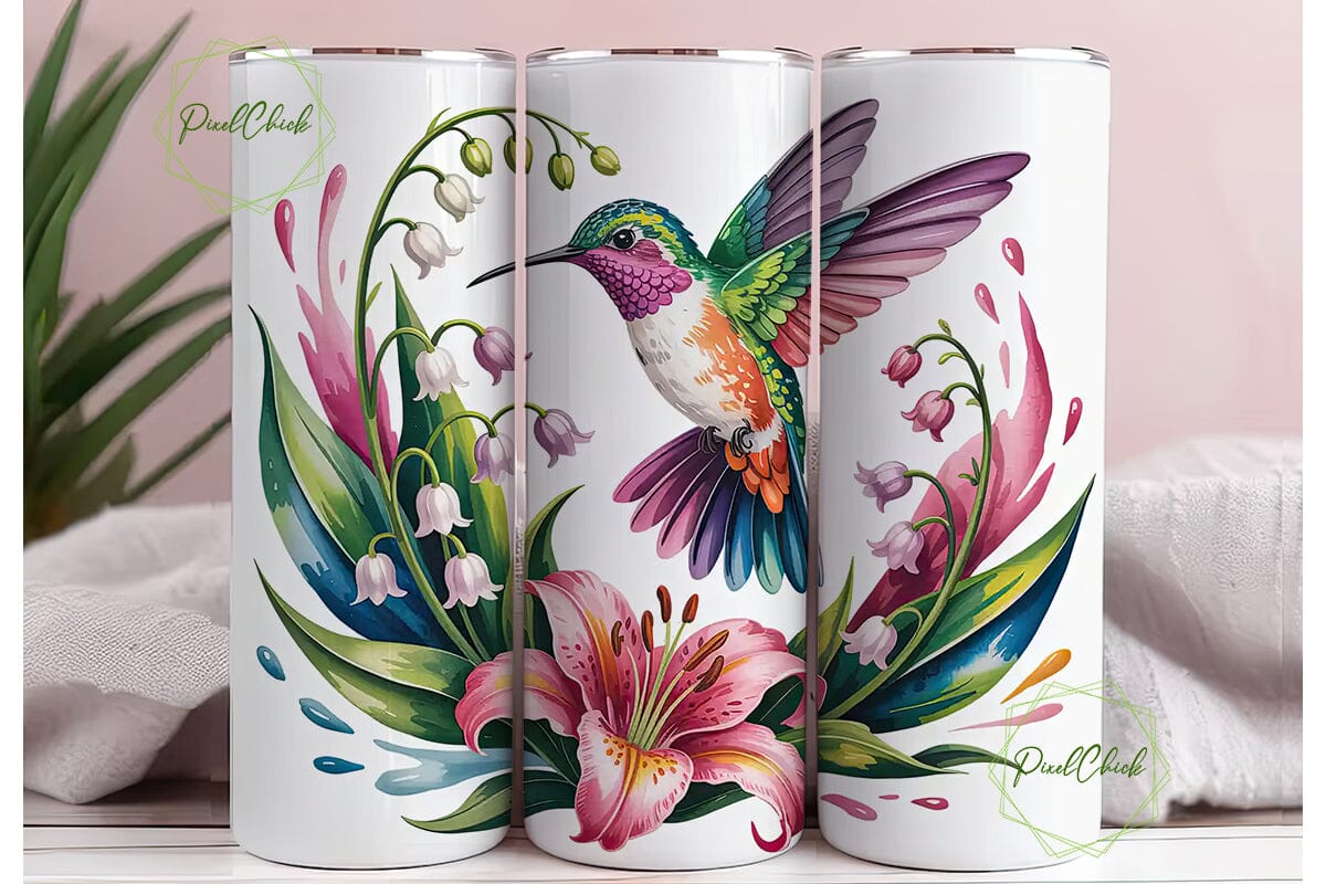 Hummingbird & Lily 20oz Tumbler Wrap - Image 3