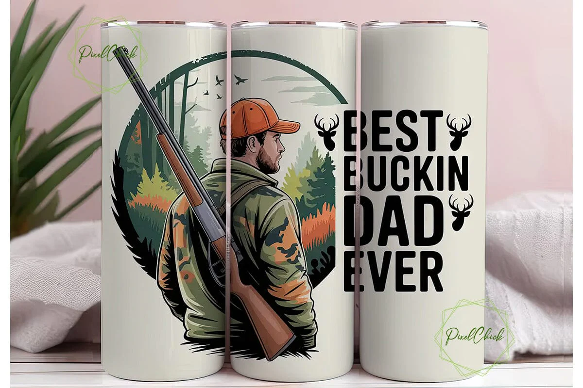 Hunting Dad 20oz Tumbler Wrap - Image 3