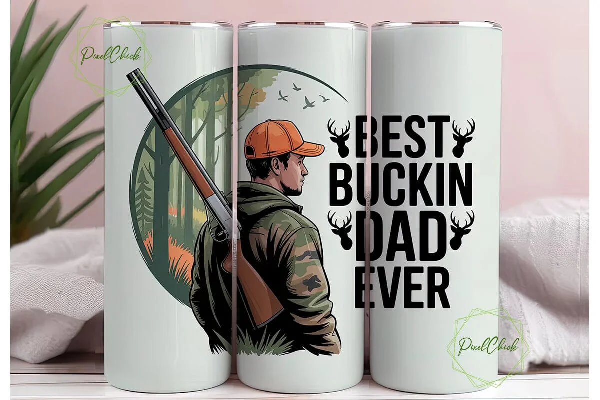 Hunting Dad 20oz Tumbler Wrap - Image 3