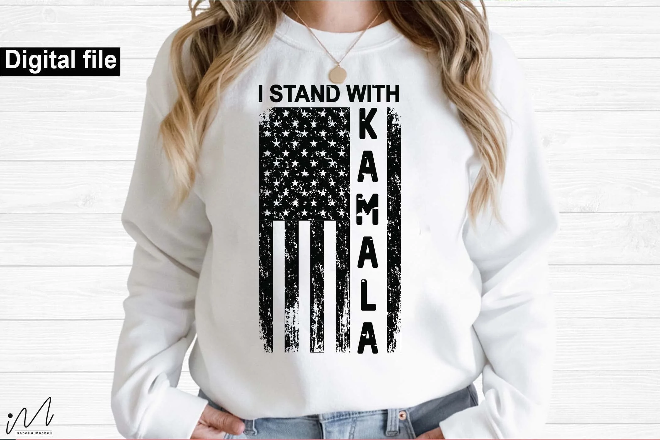 I stand with kamala svg,  I'm voting Kamala,Kamala Harris 2024,Democratic t shirt,Kamala Harris svg,Gift for Her,Kamala Harris t shirt,Madam President - Image 3