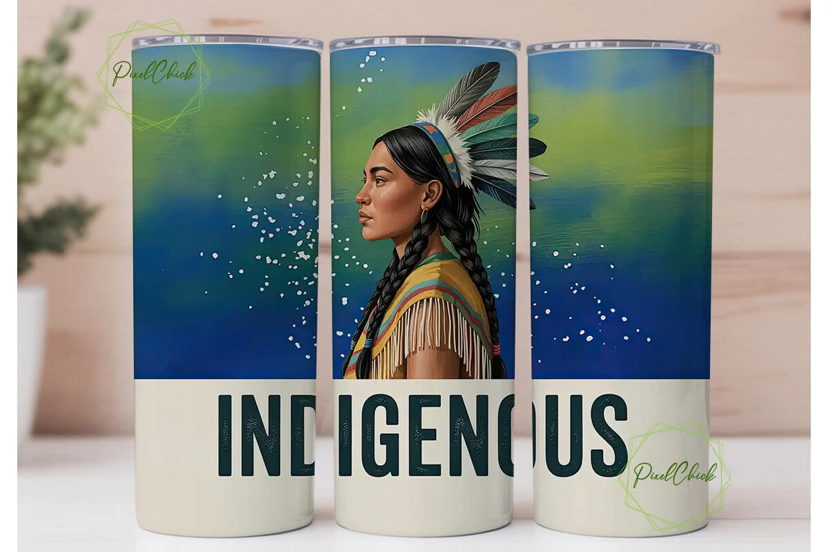 Indigenous Headdress 20oz Tumbler Wrap