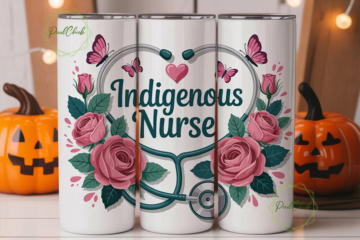 Indigenous Nurse 20oz Tumbler Design - Image 2
